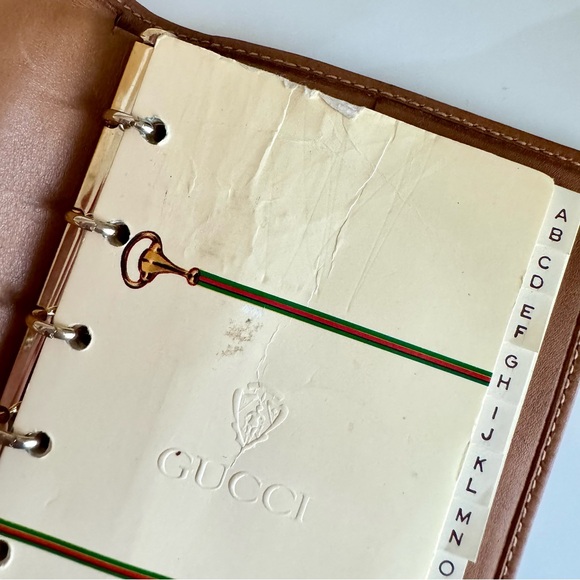 GUCCI ☆ Leather Planner / Notebook ☆ Vintage ☆ RARE ☆ - Picture 7 of 16